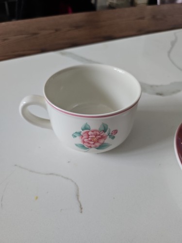 Villeroy Boch Pink Rose Coffee Cup 9oz Set - Picture 2 of 7