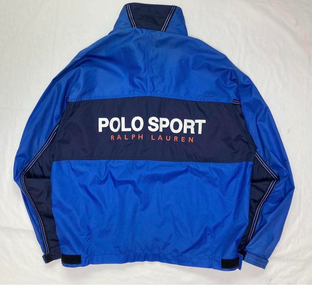 90’s polosport nylon jacket Used 90s Polo Sport Nylon Jacket (Orange Logo Defect, Size L