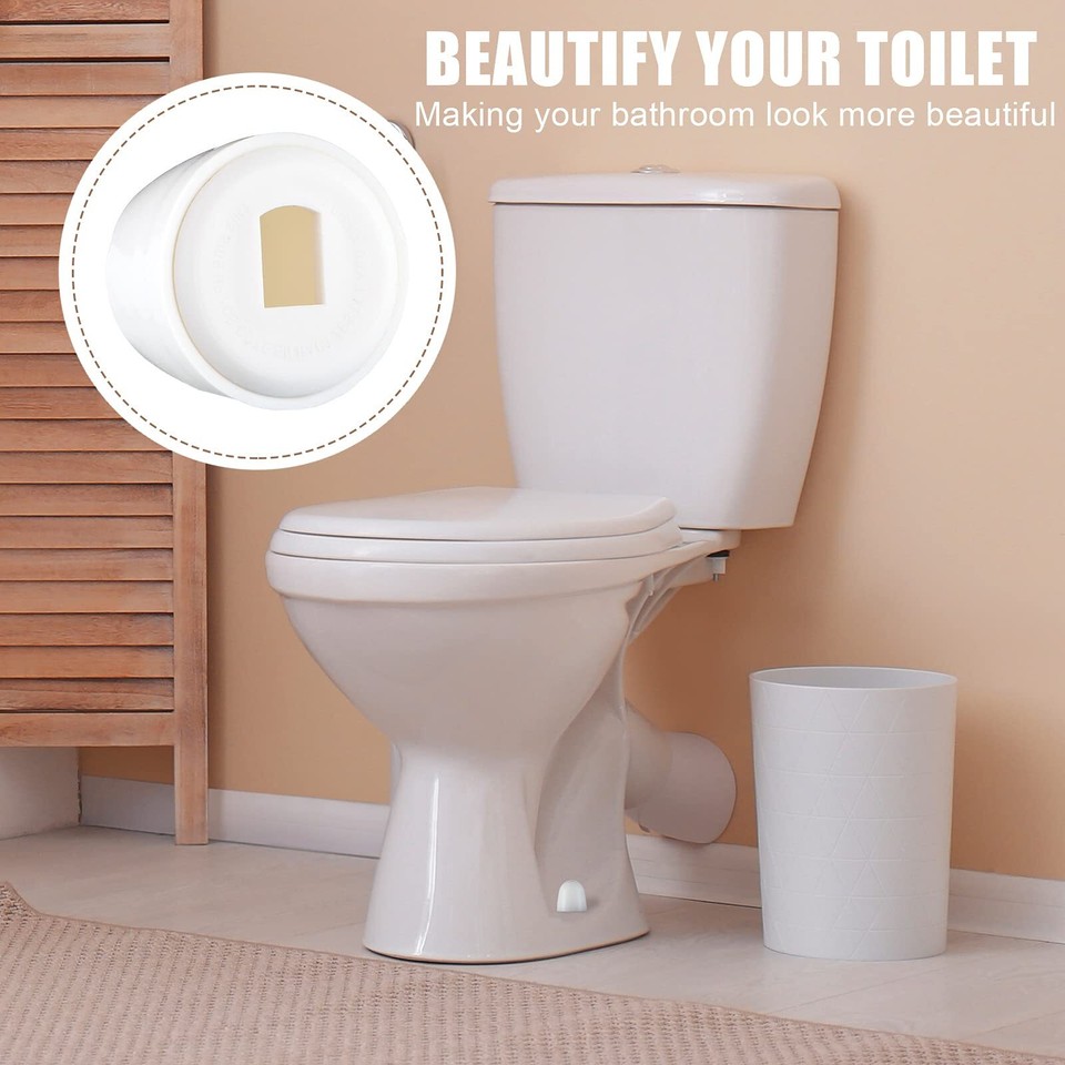 64 Pieces Universal Toilet Bolt Caps Plastic Round Push on Toilet Bowl