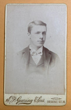 YOUNG MAN PHOTO E.F. GEARING  SONS 4.0 BY 2.5 VINTAGE PHOTO
