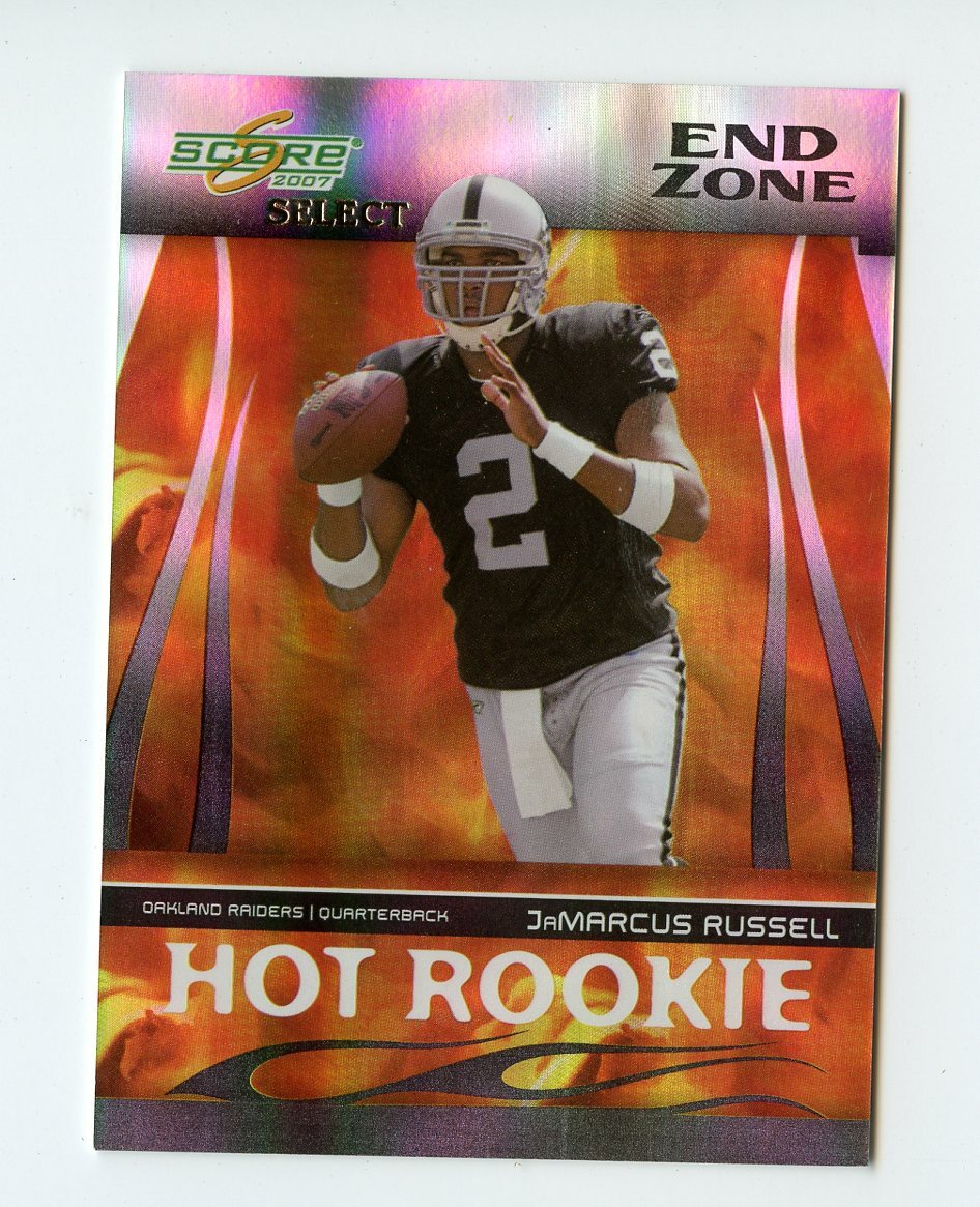 FILA E152 JAMARCUS RUSSELL RC 2007 SCORE SELECT END ZONE 4 6 HR 1 RAIDERS LSU ROOKIE