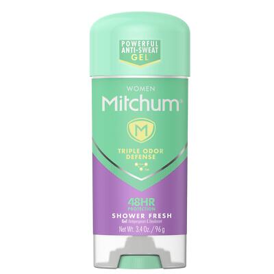 Mitchum Gel Deodorant 3.4 Ounce Quick Drying 48 Hour Protection Alcohol Free