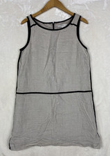 Loft Dress Womens 8 A-Line 100% Linen Sleeveless Natural Beach Lined Work Office