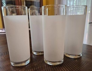 Federal Glass White Frosted Highball Glass - Set of 4