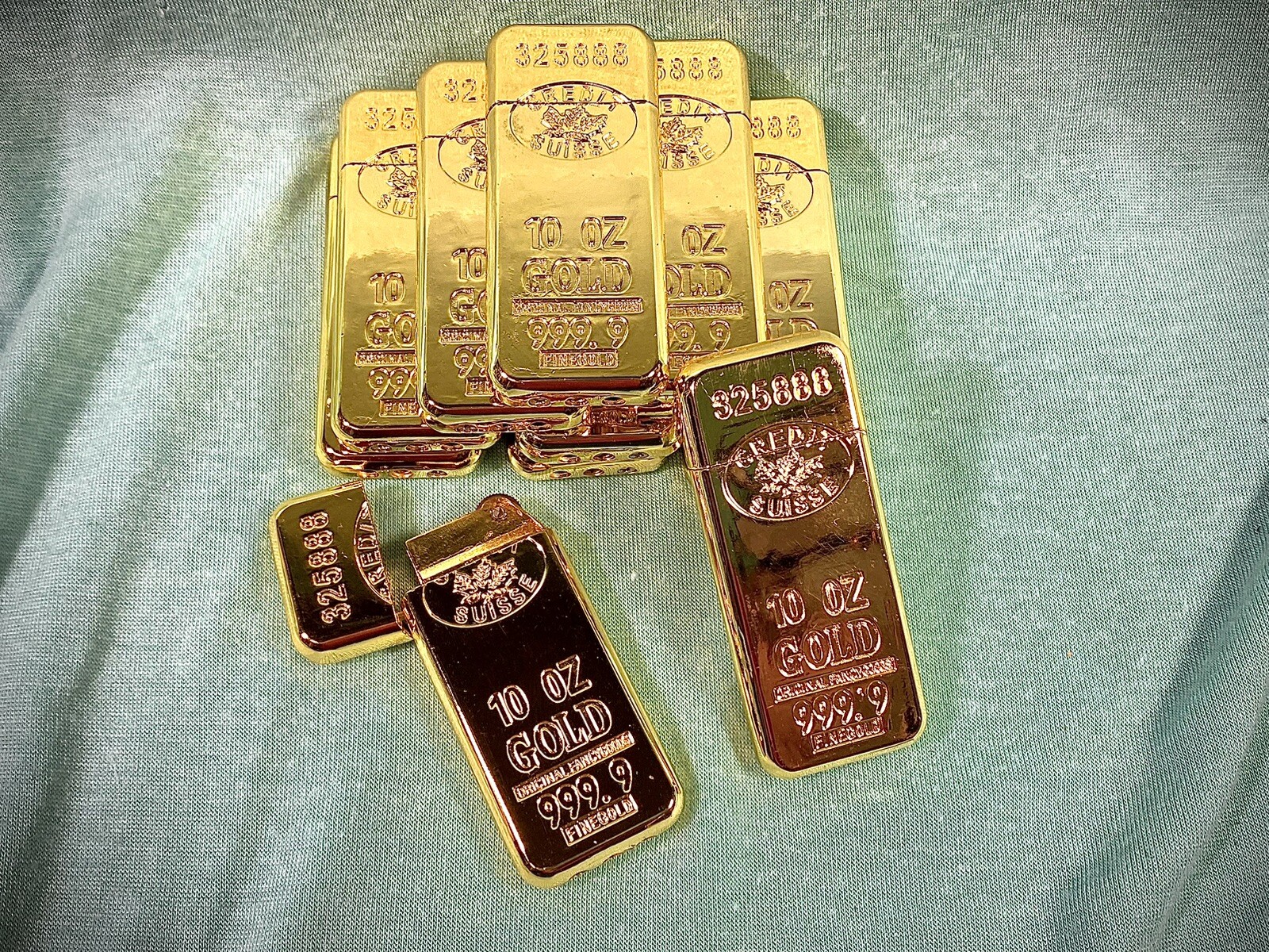 Credit Suisse 10oz 999.9 Gold Bar New Butane Lighter