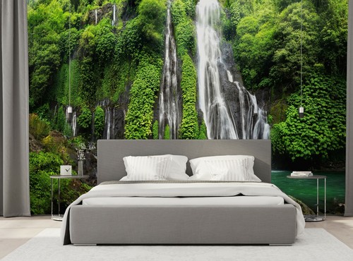 Jungle Wallpaper Waterfall Wall Mural Rainforest Decor Custom Paper Poster - Picture 5 of 13