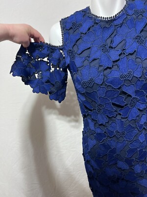 Shoshanna Midnight Blue Size 2 Lace Midi Dress Floral Lining Back Zipper Closure | eBay Shoshanna Midnight Blue Size 2 Lace Midi Dress Floral Lining Back Zipper Closure | eBay