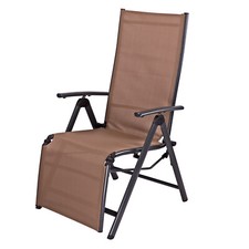 Liegestuhl Gartenstuhl Campingsessel Garten-Relaxsessel -Corona- taupe