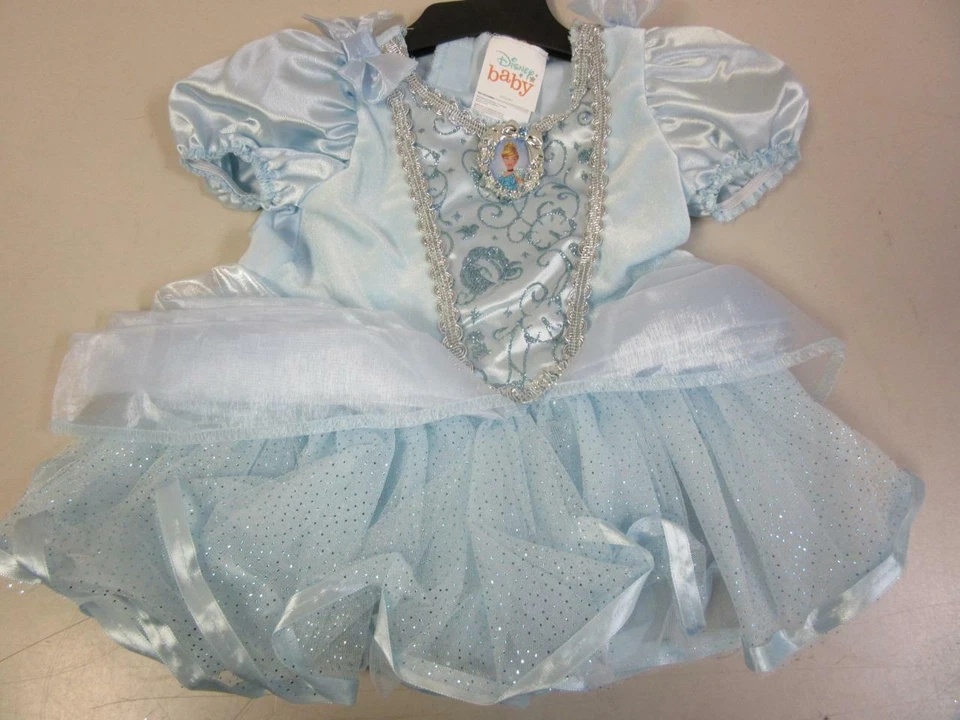 Disguise Disney 婴儿灰姑娘婴儿服装连衣裙蓝色 12-18 个月 — 第 3/4 张图片