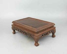 Rosewood Stand Display Pedestal Wood/vase Figure Statue Pot Rectangle Base