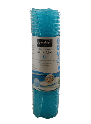Blue Velvet Grass Bathmat Textured Spa Quality Foot Scrubber Shower Bathroom