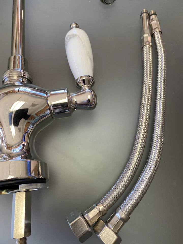 Raro grifo de barra Carrera Phylrich níquel pulido Foto 3 de 4