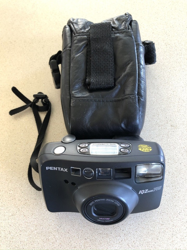 Pentax IQZoom 140 35mm Point & Shoot Film Camera Multi AF W/Bag eBay