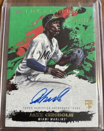 2021 Topps Inception Jazz Chisholm Green Auto 32 /125 RC #RESA-JC Yankees