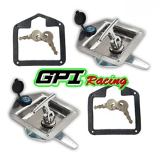 (4 Pack) T-handle Tool Box Lock RV Door Latch w/ Two Keys Stainless