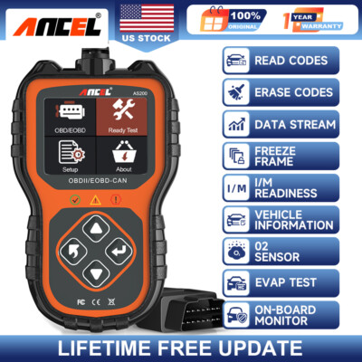 ANCEL AS200 OBD2 Scanner Read/Erase Engine Fault Code Car Engine Diagnostic Tool