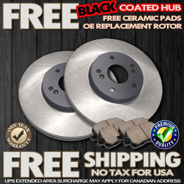 O0825 FIT 2004 2005 2006 Nissan XTrail REAR Black Brake Rotors Ceramic