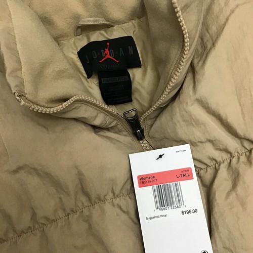 Chaqueta acolchada para mujer Nike Air Jordan en marrón postre L-alto nueva con etiquetas $195 FB5149-277 - Imagen 11 de 14