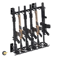 530LBS 6 Guns Rifle Rack Vertical Carbine Hanger Shotgun Hook Wall Mount Display