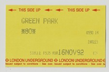 Green Park 14 - UTS London Underground ticket - London W1J
