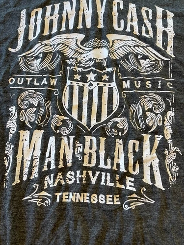 Vintage Band T Shirt size Large Johnny Cash Man in Black Nas Vintage vintage concert t-shirt, vintage, size L, single stitch, B+ condition