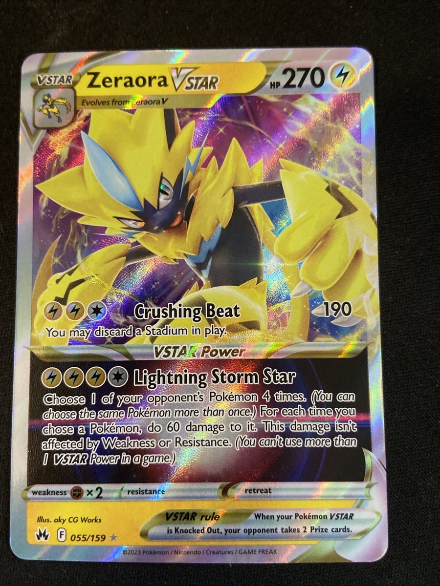 Zeraora VSTAR 055/159 Ultra Rare Crown Zenith Pokemon Card - NM