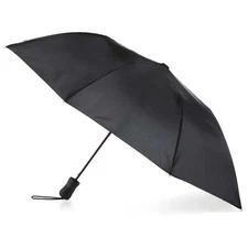 Totes Recycled Canopy Auto Open Umbrella Black