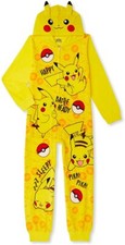 Pokemon Long Sleeve Hooded Sleeper Blanket Pajama Boy Size 8