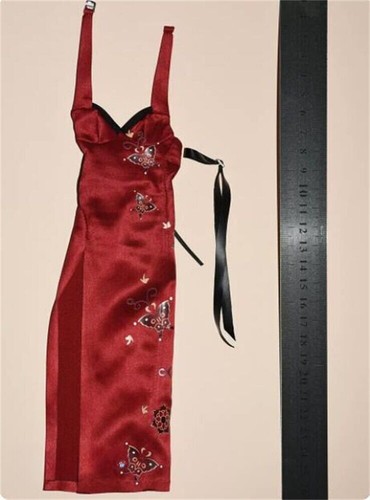 1:6 Scale Cheongsam Dress Neck Strap Clothes for 12" Female Action Figure Decor - Picture 3 of 8