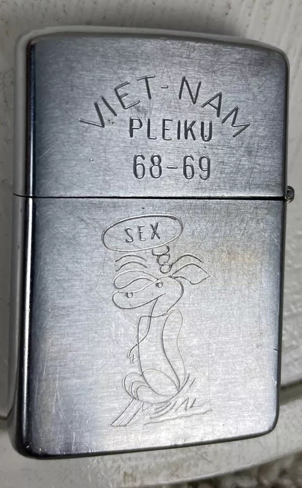 Vietnam War ZIPPO LIGHTER Engraved VIETNAM 69-69 NIX SNOOPY