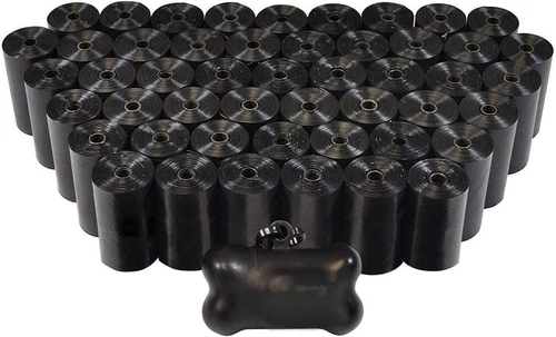 1,000 Pet Waste Poop Bags With Two Dispensers(BLK)