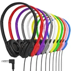 Bulk Leather Headphones For School Classroom Students Kids Wholesale 3.5mm