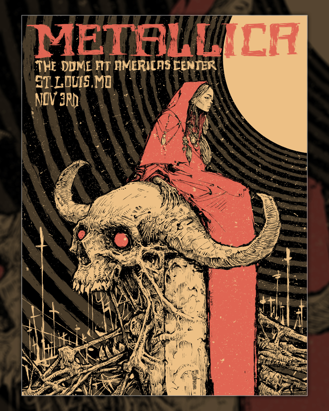 Metallica M72 ST.Louis Tour Poster 18x24 inch Free Shipping