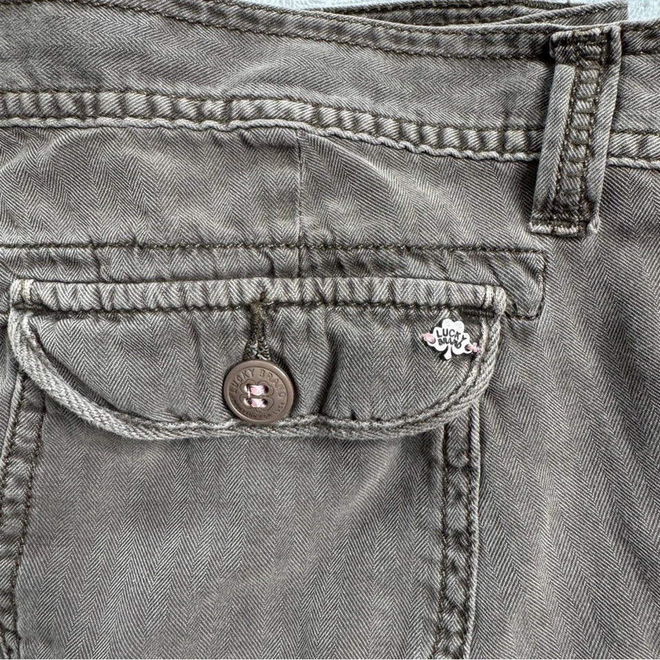 Pantalones Cortos Carga De Colección Lucky Brand Y2K Mezcla Seda Para Mujer 4 27 De Colección Foto 3 de 4