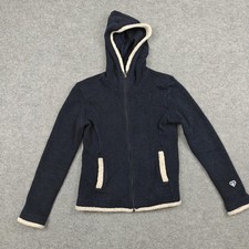 Kuhl Jacket Kids 12 Blue Fleece Hooded Full Zip Lined Pockets Casual Warm