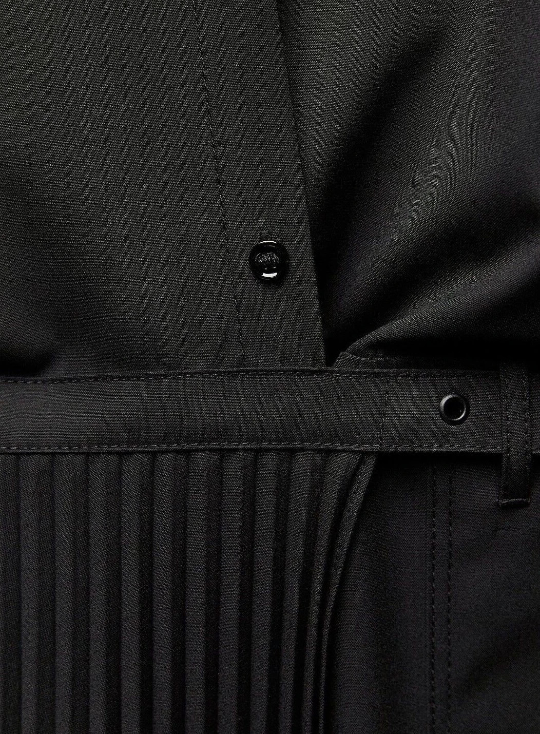 ZARA WOMAN SIZE M MIDI ZW COLLECTION DRESS WITH PLEATED SKIRT BLACK 4786/339 NEW thumbnail 11