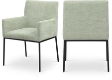 Meridian Furniture Reeves Mint Chenille Fabric Dining Chair (Set of 2)