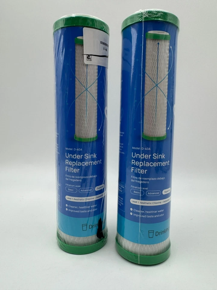 Culligan D-40A Under Sink Replacement Water Filter Cartridge - White x2 - Image 2 of 4
