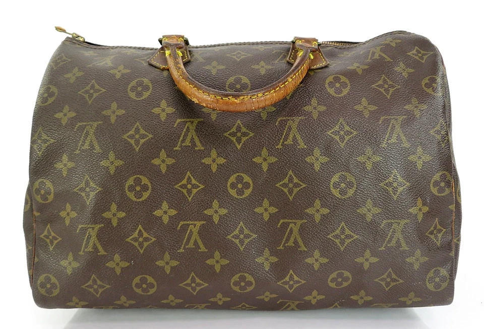 Authentic LOUIS VUITTON Speedy 35 Monogram Boston Hand Bag Purse junk #61063 - Image 3 of 4