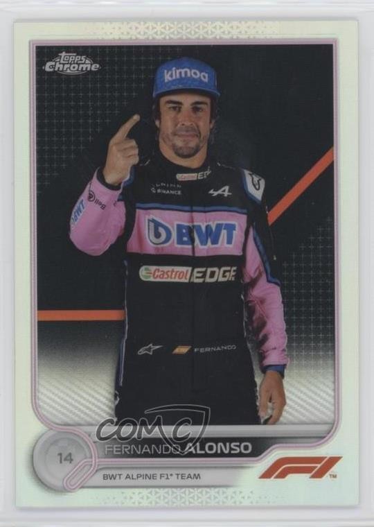 2022 Topps Chrome Formula 1 F1 Racers Refractor Fernando Alonso #13 0n64