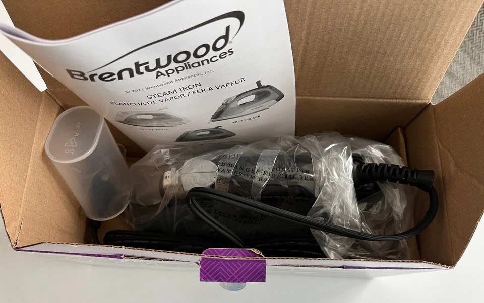 Plancha de Vapor Brentwood, 1000W, MPI-53, Nueva en Caja Foto 3 de 4