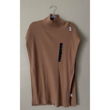 Banana Republic Mock-Neck Knit Poncho Cape XS - Small Tan/Camel NWT