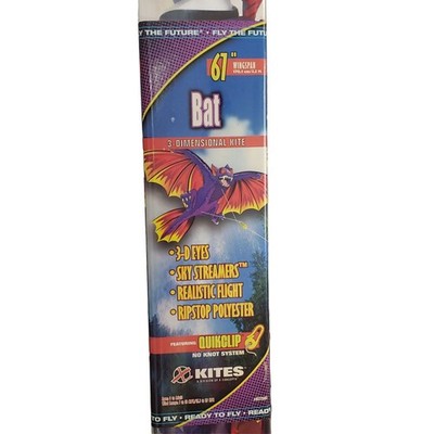 X-Kites Bat 3D Kite 61'' Wingspan New Sealed 2004 TriWinder Flying Line