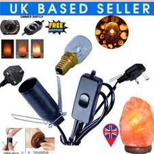 Salt Lamp Replacement Cable UK Plug E14 Dimmer Cord CE Certified On/Off Switch