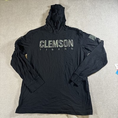 Clemson Tigers Colosseum OHT Military Appreciation Hooded Long Sleeve Shirt, L