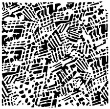 Really Great Stencils, Jumbled Marks Stencil, 8 x8", Broken Lines, Messy, Fun