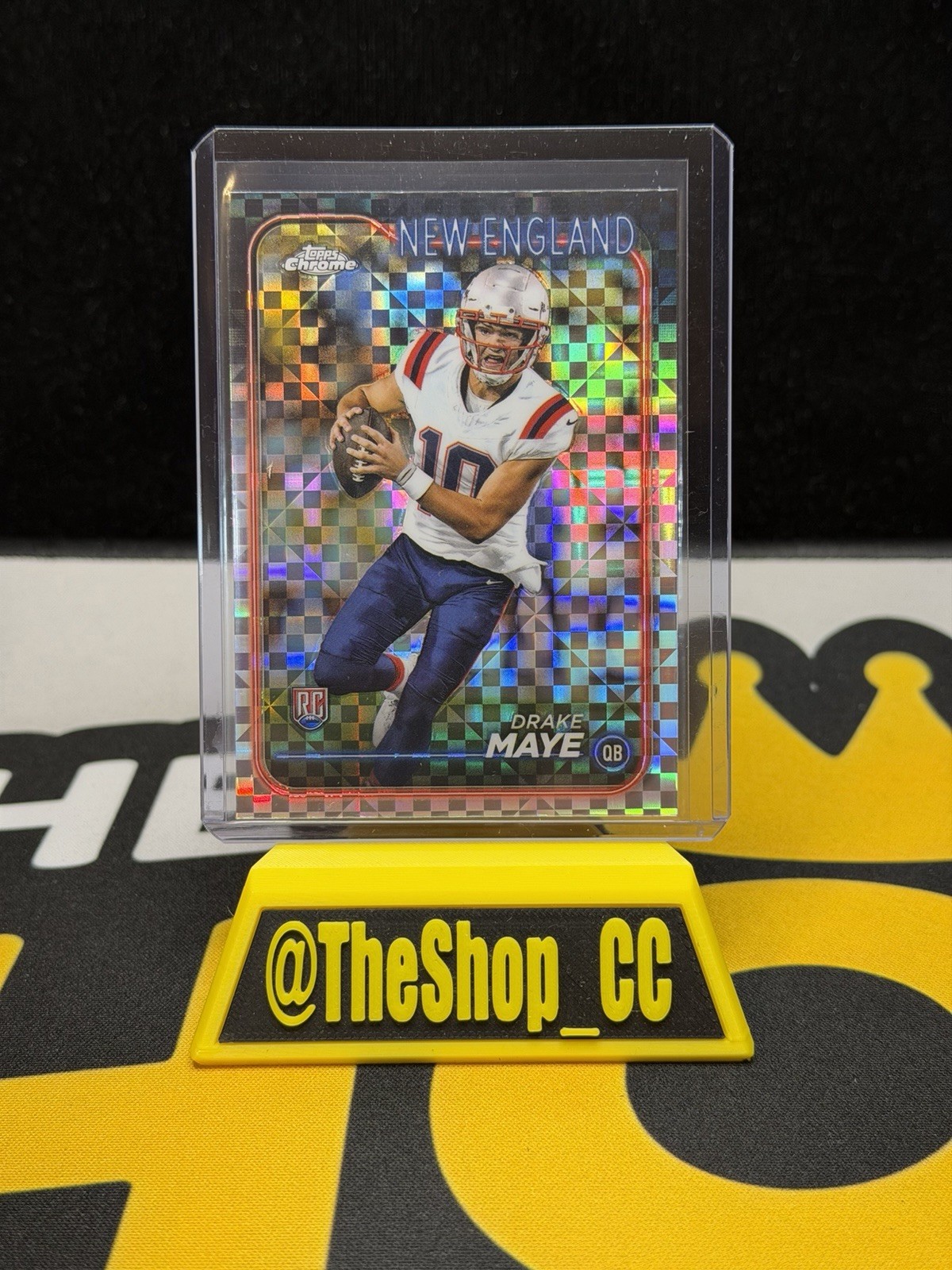 2024 Topps Chrome Drake Maye X-Fractor #203 RC Patriots