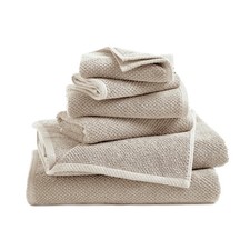 6 Piece Towel Set, Low Twist Cotton, Quick Dry, Bathroom, Beige