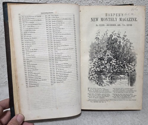 Harpers New Monthly Magazine Vol XXVIII Civil War 1863-1864 HC Book Vtg Illust. - Picture 11 of 20