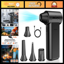 High-Power Compressed Air Duster 150,000 RPM - 3-Gear Mini Blower for Dusting El